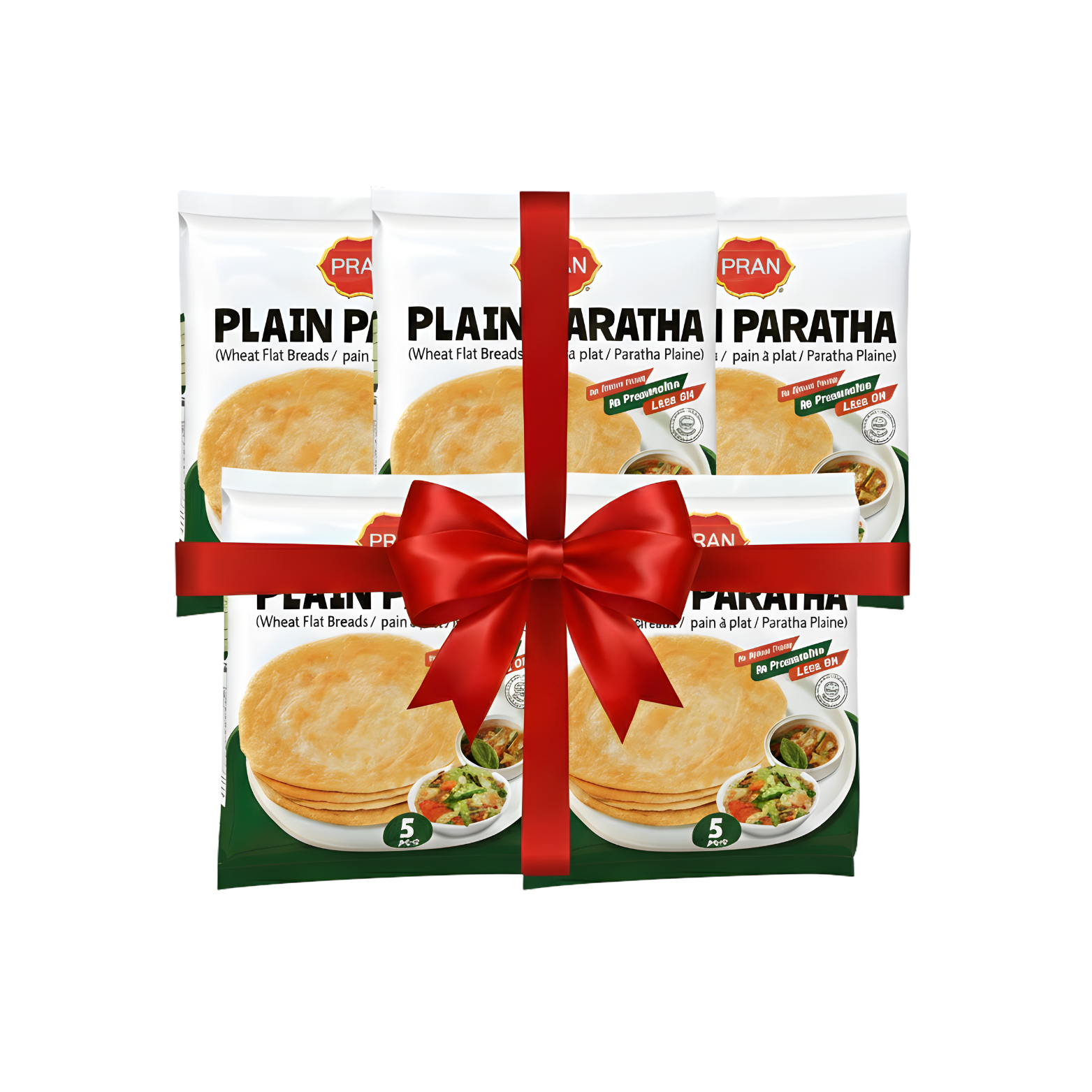 Pran Plain Paratha 5packets (Combo Offer) – Amin Halal Food