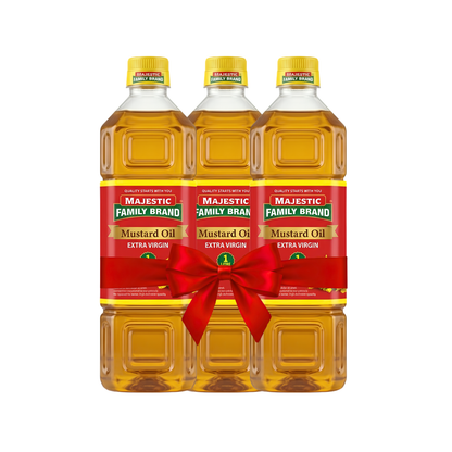 Majestic Mustard Oil 1kg/L x 3Bottles (Combo Offer)